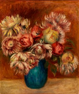 Pierre-Auguste Renoir - Flowers in a Green Vase (Fleurs dans un vase vert) - BF991 - Barnes Foundation