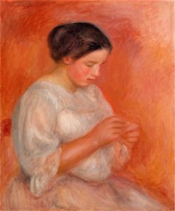 Pierre-Auguste Renoir - Woman Sewing - BF900 - Barnes Foundation