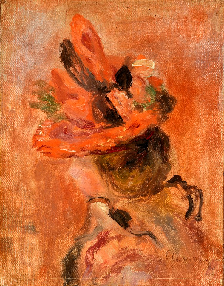Pierre-Auguste Renoir - Woman's Head with Red Hat - BF63 - Barnes Foundation