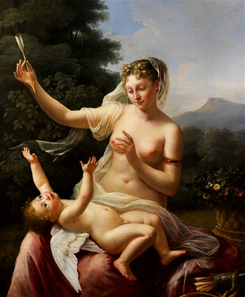 Pierre-Maximilien Delafontaine Venus and Cupid