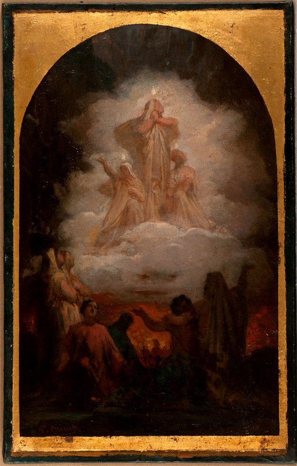Pierre-Nicolas Brisset - Esquisse pour l'église de la Trinité , Les Âmes du Purgatoire - PPP4533 - Musée des Beaux-Arts de la ville de Paris