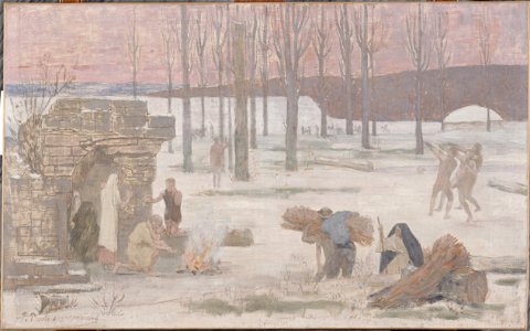 Pierre-Cécile Puvis de Chavannes - L'Hiver, esquisse pour l'Hôtel de Ville de Paris - PPP4219 - Petit Palais