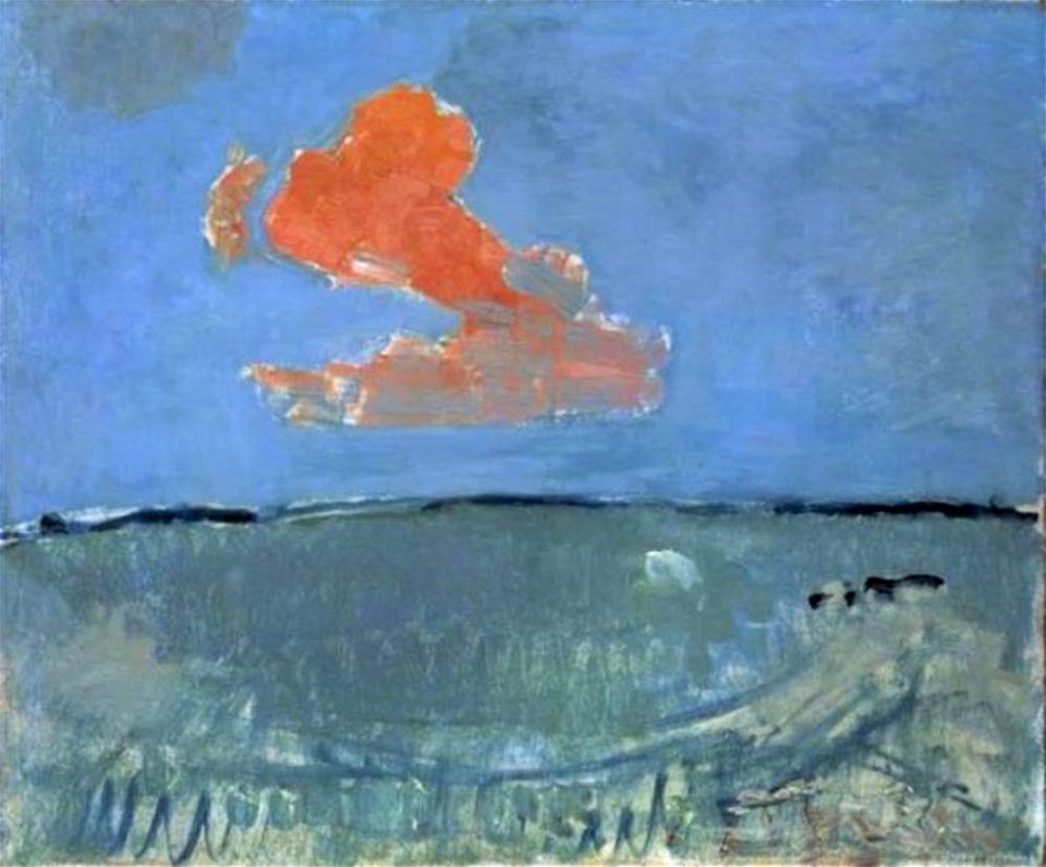Piet Mondriaan - De rode wolk (authentiek) - 0333219 - Kunstmuseum Den Haag