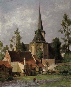 Piet Mondriaan - Gezicht op de achterzijde van een kerk - A5 - Piet Mondrian, catalogue raisonné