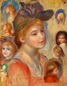 Pierre-Auguste Renoir - Study of Girls' Heads (Étude de têtes de jeunes filles) - BF474 - Barnes Foundation