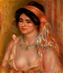 Pierre-Auguste Renoir - Woman with Black Hair (Jeune femme avec cheveux noirs, buste) - BF1 - Barnes Foundation