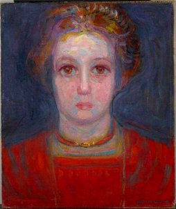 Piet Mondriaan - Portrait of a girl in red - 0334287 - Kunstmuseum Den Haag