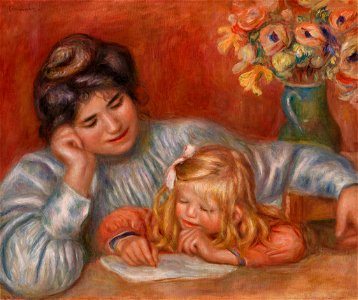 Pierre-Auguste Renoir - Writing Lesson (La Leçon d'écriture) - BF150 - Barnes Foundation