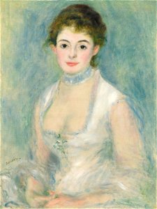 Pierre-Auguste Renoir - Portrait of Madame Henriot . Free illustration for personal and commercial use.