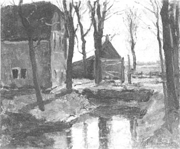Piet Mondriaan - Boerderijen met bomen en sloot - A42 - Piet Mondrian, catalogue raisonné