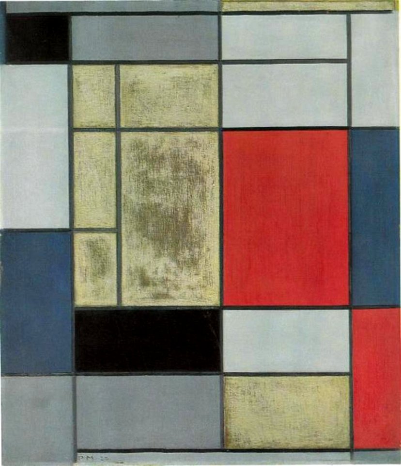 Piet Mondriaan - Composition I - B108 - Piet Mondrian, catalogue ...