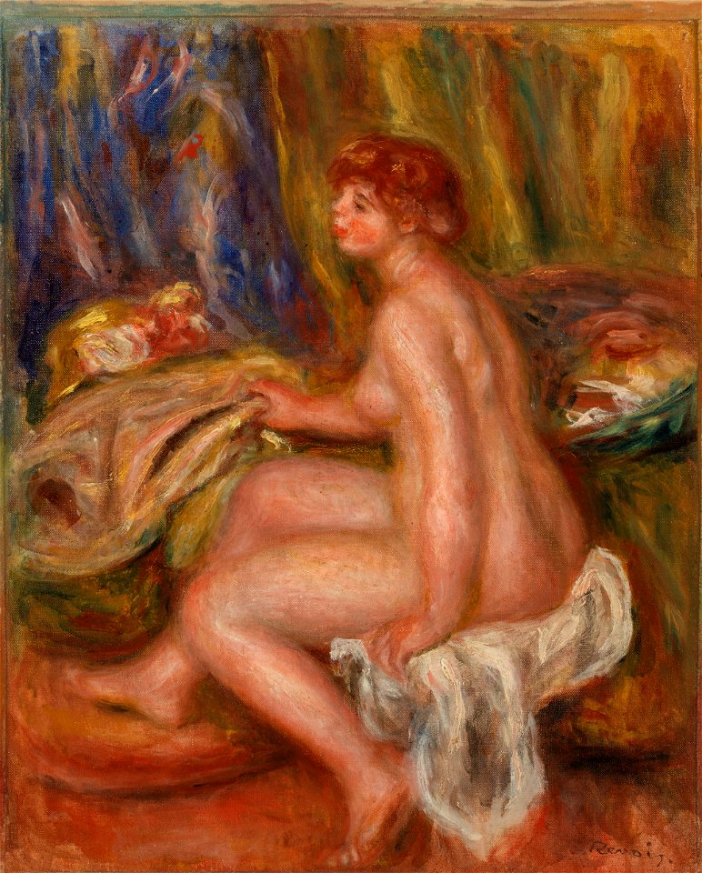 Pierre-Auguste Renoir - Seated Female Nude, Profile View (Femme nue assise, vue de profil) - BF16 - Barnes Foundation