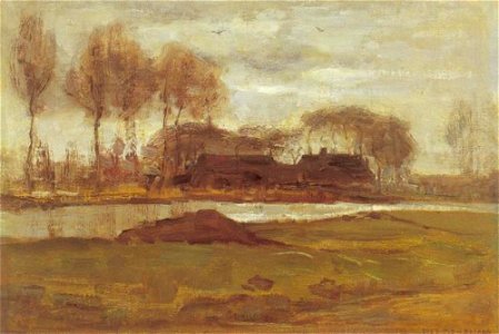 Piet Mondriaan - Summer night, preliminary study in oil - A521 - Piet Mondrian, catalogue raisonné
