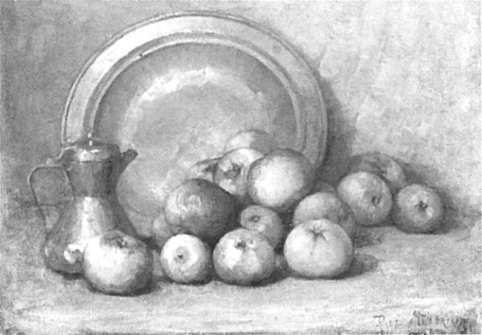 Piet Mondriaan - Apples, coffee pot and large copper pan - A95 - Piet Mondrian, catalogue raisonné