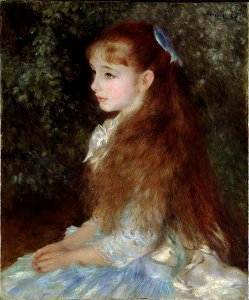 Pierre-Auguste Renoir, 1880, Portrait of Mademoiselle Irène Cahen d'Anvers, Sammlung E.G. BührleFXD. Free illustration for personal and commercial use.