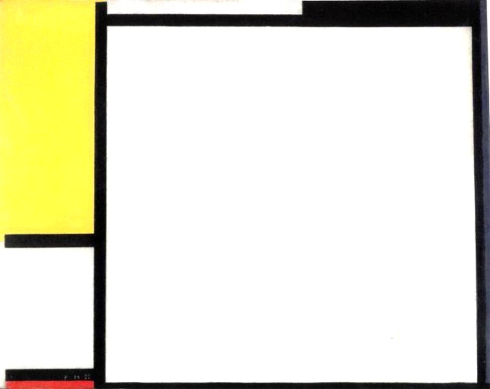 Piet Mondriaan - Composition with yellow, black, blue, red, and gray - RF 2000 45 - Musée d'Orsay