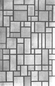 Piet Mondriaan - Composition no. 15 - B96.305 (first state) - Piet Mondrian, catalogue raisonné. Free illustration for personal and commercial use.