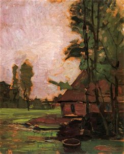 Piet Mondriaan - Farm building and well - A544 - Piet Mondrian, catalogue raisonné