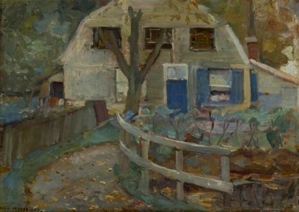 Piet Mondriaan - Farmhouse façade with curb roof - A300 - Piet Mondrian, catalogue raisonné