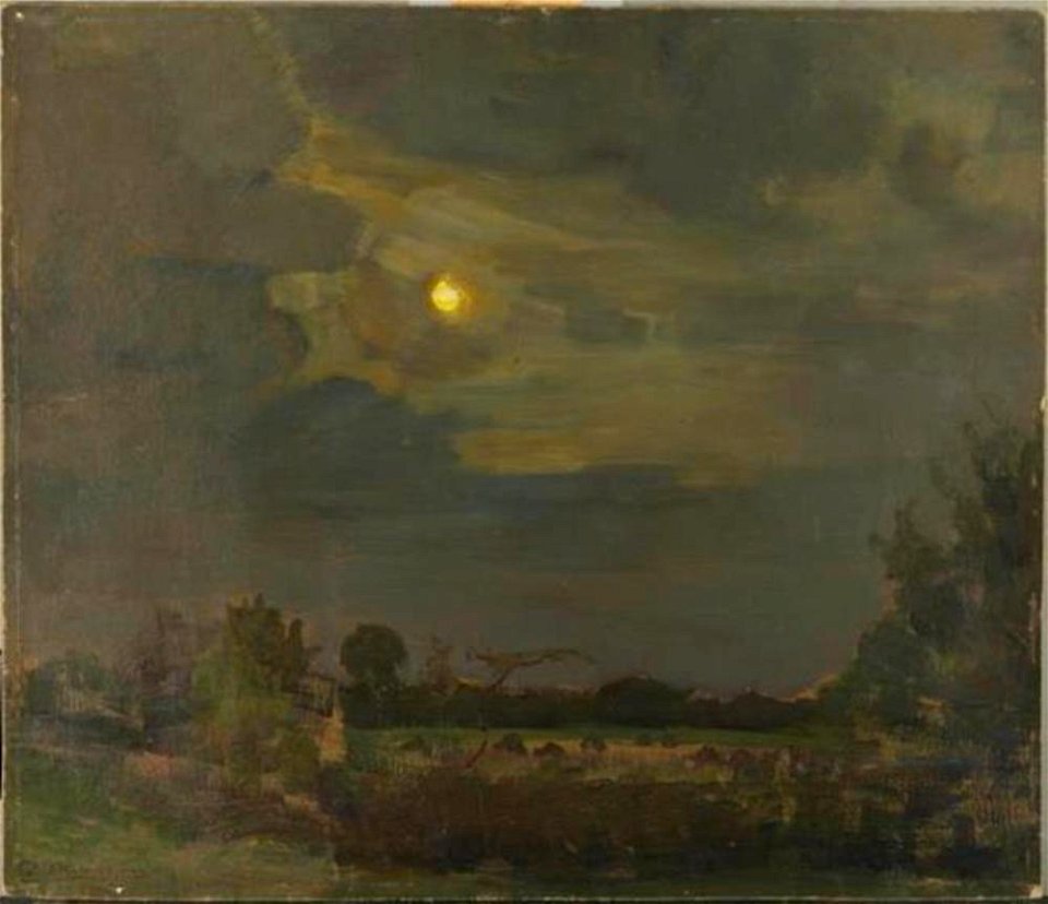 Piet Mondriaan - Evening sky with moon - 0334238 - Kunstmuseum Den Haag