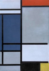 Piet Mondriaan - Composition with red, blue, black, yellow and gray - 154.1957 - Museum of Modern Art. Free illustration for personal and commercial use.