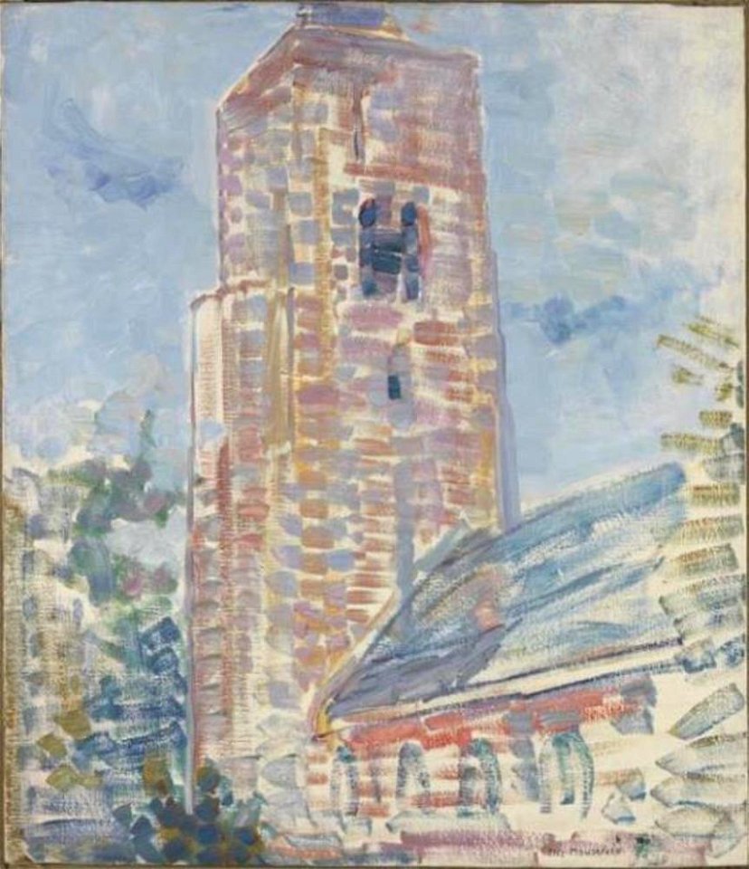 Piet Mondriaan - Church at Oostkapelle, nave and tower - 0334299 - Kunstmuseum Den Haag