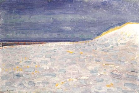 Piet Mondriaan - Beach with one pier at Domburg - A699 - Piet Mondrian, catalogue raisonné