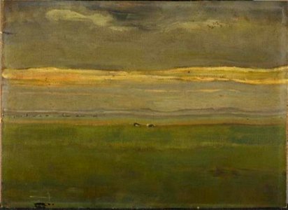 Piet Mondriaan - Evening landscape with cows - 0333471 - Kunstmuseum Den Haag