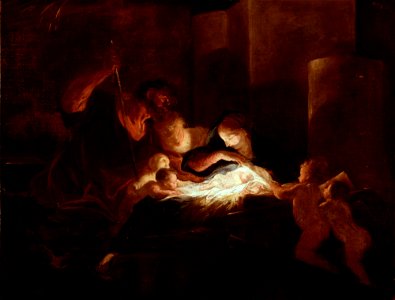 Pierre-Louis Cretey - The Nativity - 89.15 - Detroit Institute of Arts. Free illustration for personal and commercial use.