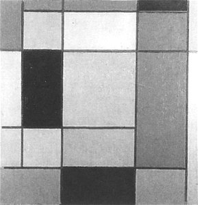 Piet Mondriaan - Composition III - B110 - Piet Mondrian, catalogue raisonné. Free illustration for personal and commercial use.