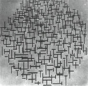 Piet Mondriaan - Compositie in lijn - B82.83 (first state) - Piet Mondrian, catalogue raisonné