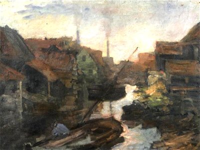 Piet Mondriaan - Lange Bleekerssloot, view toward the Kostverlorenvaart - A181 - Piet Mondrian, catalogue raisonné