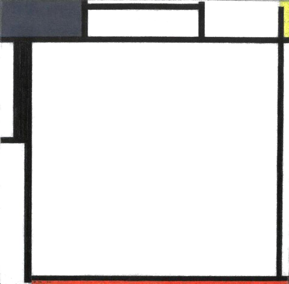 Piet Mondriaan - Composition with blue, yellow, black, and red - B145 - Piet Mondrian, catalogue raisonné