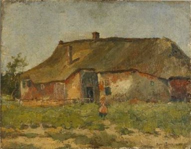 Piet Mondriaan - Farm building in Het Gooi with child - 0334237 - Kunstmuseum Den Haag
