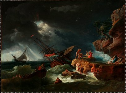 Pierre-Jacques Volaire - Castaways on the sea - M.Ob.1334 MNW - National Museum in Warsaw