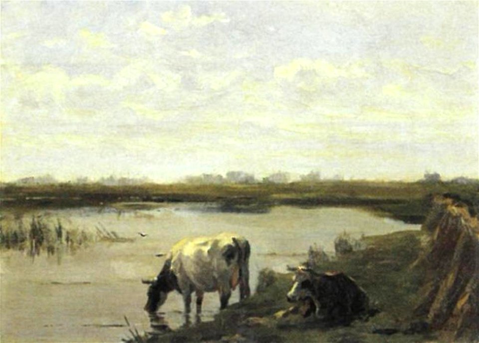 Piet Mondriaan - Koeien bij het water (kopie naar Stortenbeker) - C154a (addition 2002) - Piet Mondrian, catalogue raisonné