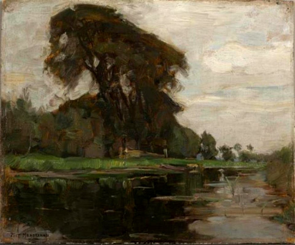 Piet Mondriaan - The Landzicht farm with fence and gateposts - 0333166 - Kunstmuseum Den Haag