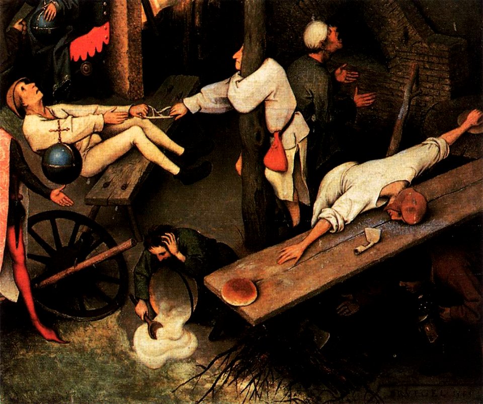 Pieter Bruegel the Elder - Netherlandish Proverbs (detail) - WGA3370