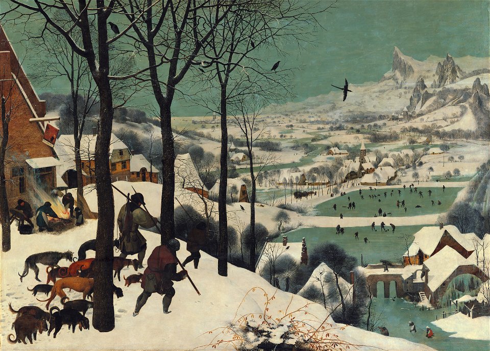 Pieter Bruegel d. Ä., , Kunsthistorisches Museum Wien, Gemäldegalerie - Jäger im Schnee (Winter) - GG 1838 - Kunsthistorisches Museum