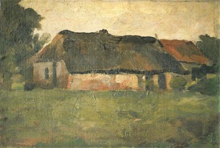 Piet Mondriaan - Farm building in Het Gooi, viewed from a field - A170 - Piet Mondrian, catalogue raisonné