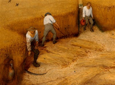 Pieter Bruegel de Oude - De graanoogst detail3