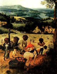 Pieter Bruegel the Elder - Haymaking (detail) - WGA03448