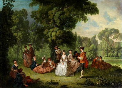 Pieter Angillis Gesellschaft im Park