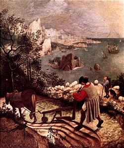 Pieter Bruegel the Elder - Landscape with the Fall of Icarus (detail) - WGA03323