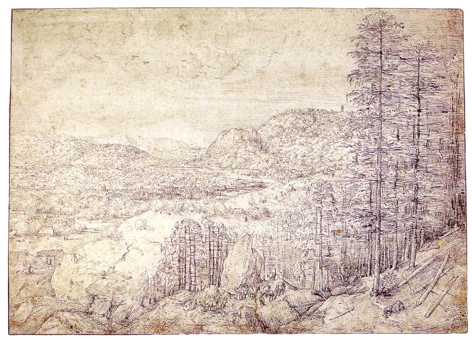 Pieter Bruegel the Elder - ca. 1552 - Mule Caravan on Hillside