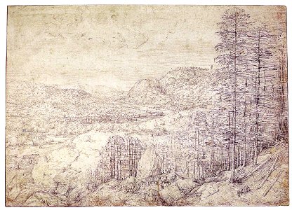 Pieter Bruegel the Elder - ca. 1552 - Mule Caravan on Hillside
