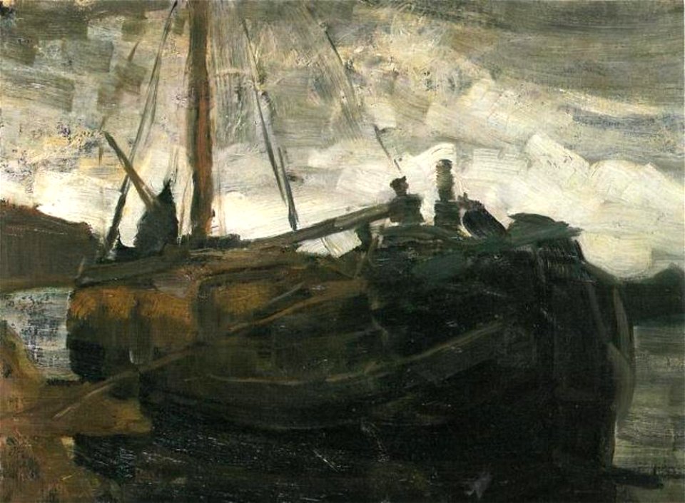 Piet Mondriaan - Moored tjalk - A526 - Piet Mondrian, catalogue raisonné