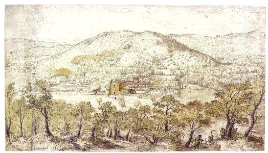 Pieter Bruegel the Elder - Southern Cloister in a Valley - 1552