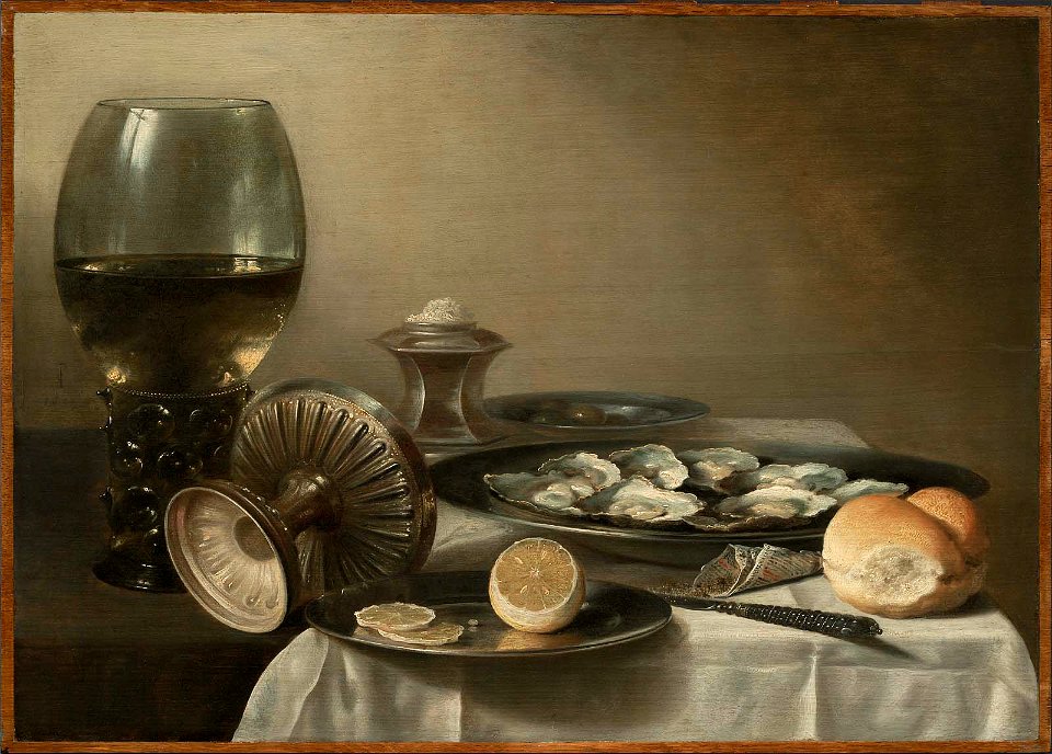 Pieter Claesz. - Still Life with Wine Goblet and Oysters - 56.883 - Museum of Fine Arts