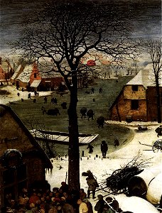 Pieter Bruegel the Elder - The Census at Bethlehem (detail) - WGA03387